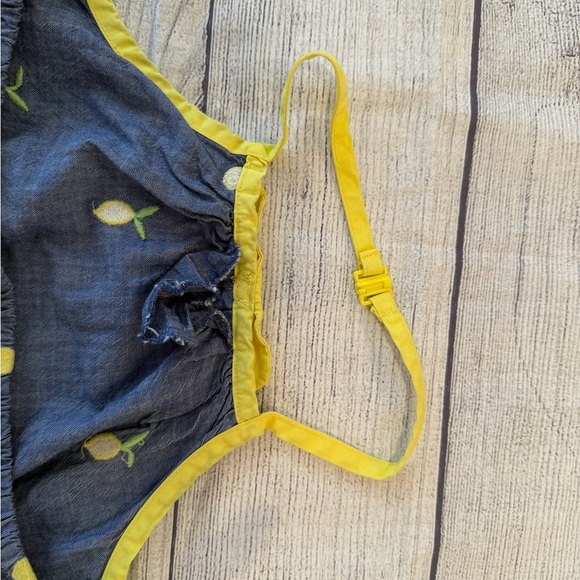 GYMBOREE Charming Kids Lemon Print Dress - Yellow & Blue/size 12 - Picture 4 of 10